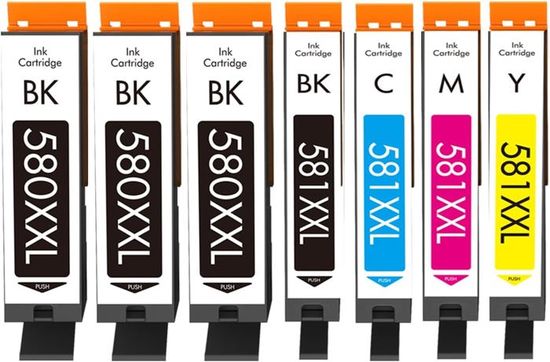 Cartouche D'encre Cyan Compatible Canon 581XL - Marque QUALITONER, Pour Séries TR/TS
