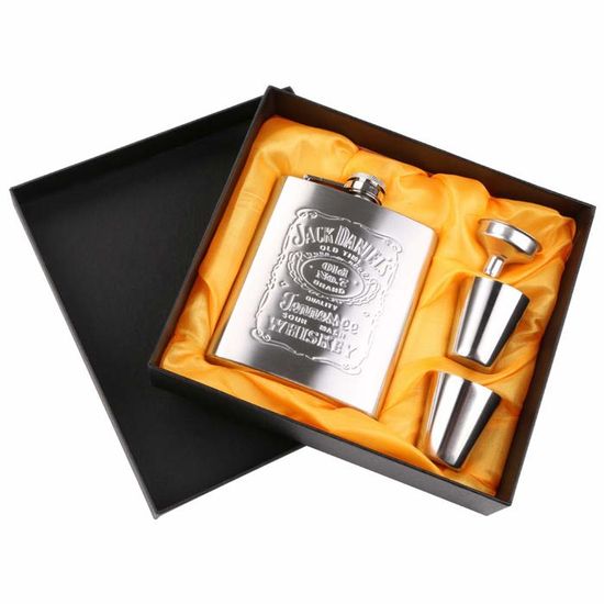 Joyzan Flasque à Alcool Forme Banane – Acier Inoxydable, 5 Oz, Avec Entonnoir, Pour Voyage Randonnée