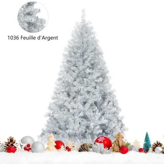 Sapin De Noël Artificiel 180 Cm Lumineux - 1000 Branches, 2 Modes LED (couleur/blanc)