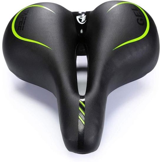 Selle De Vélo Confort Large Avec Gel Et Ressorts - Pour Cruiser, Vélo Ville, Balades, Siège Extra Large Rembourré