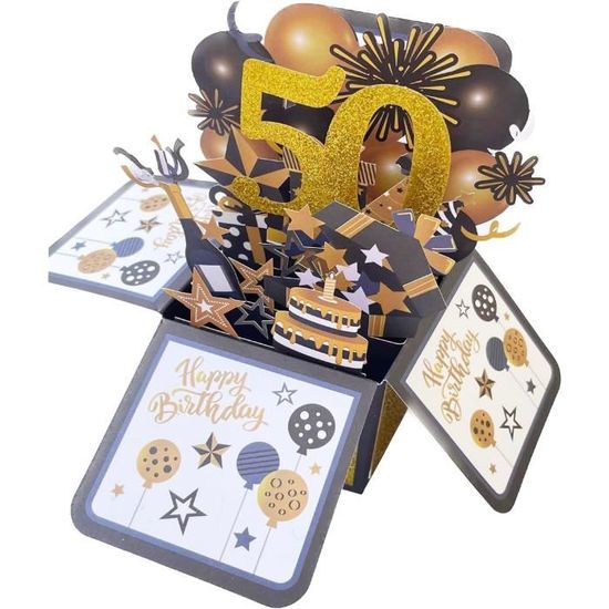 Carte Anniversaire 10 Ans Pop-up 3D – Carte Animée Avec Enveloppe – Pour Fille, Garçon, Couple - 13