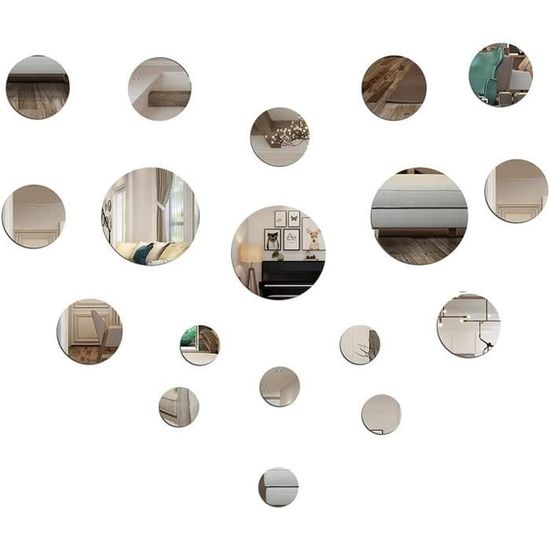 Stickers Muraux Miroir Autocollant Mural Miroir 3D Décoration De Maison