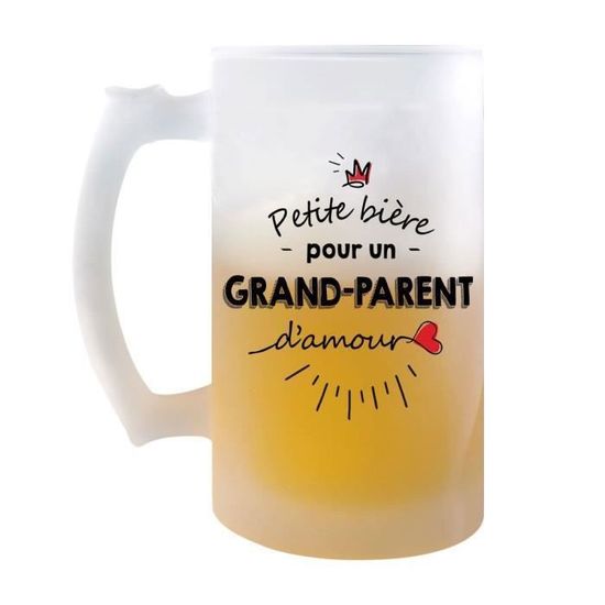 Chope De Bière Personnalisée « 20 Ans Toujours Soif » - 470 Ml, Verre Givré - Cadeau Humour Anniversaire, Noël