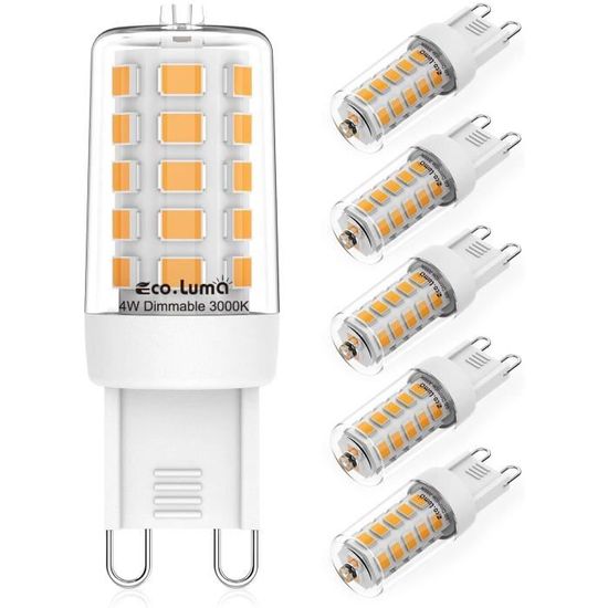 AMPOULE Ampoules LED G9 Dimmable Blanc Chaud 3000K, 4W Remplacement 30W 40W Halog&egrave;nes, Pas de Scintillement Angle de Fais366