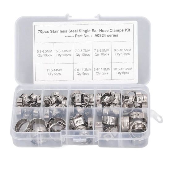 Kit De 123 Colliers De Serrage Isolants – Caoutchouc Et Acier Inox, Pour Câbles, Gaines, Tuyaux – Neuf, Garantie 1 An