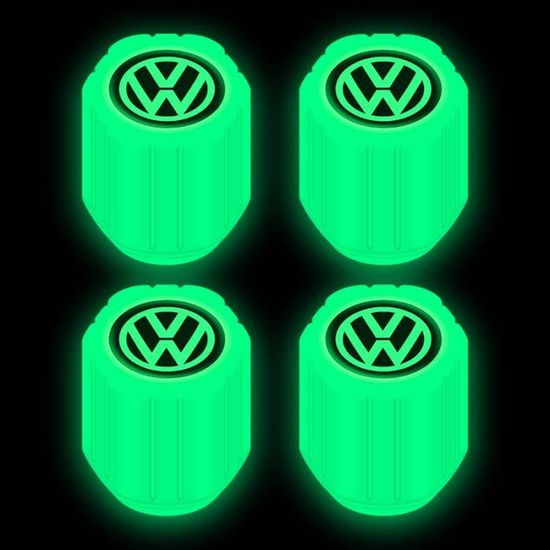 Lot de 4 Bouchons De Valve De lumineux Pour Voiture Volkswagen
