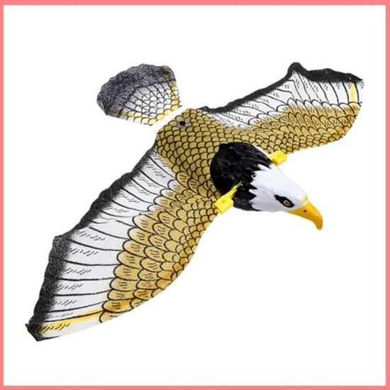 Effaroucheur D'Oiseaux Aigle Suspendu Lumineux Avec Musique - Répulsif Réaliste Pour Jardin, Parc Et Ferme