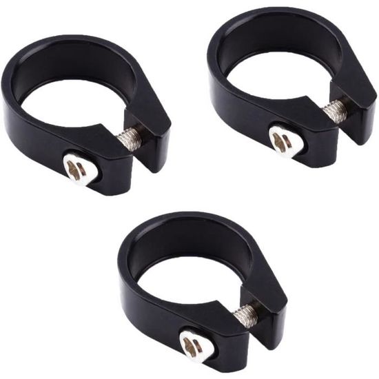 Create Idea Lot De 2 Colliers De Serrage M6 X 65 Mm Pour Tige De Selle Vélo – Aluminium, à Dégagement Rapide, Noir, VTT Et Route