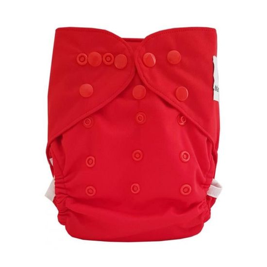 Couche Lavable tout en deux TE2 double goussets Rouge MAMAN ET BB NATURE Mixte Cdiscount