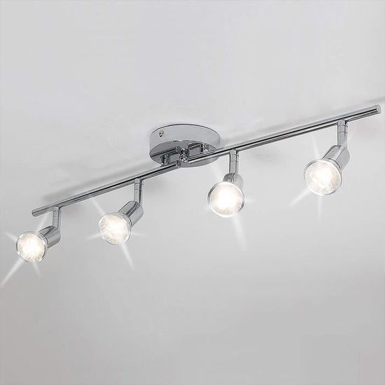 MENDGA Plafonnier LED 4 Spots Orientables,Luminaire Plafonnier Pivotant,Spots de Plafond Moderne pour Cuisine Salon Chambre Couloir
