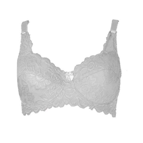 Soutien-gorge 105C Bleu Dentelle Fleurie Avec Armature - Lingerie Femme Neuve Avec étiquettes