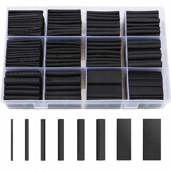 30 Embouts Thermorétractables Noirs 20x45 Mm - Ratio 3:1, Avec Colle, Pour Isolation Câbles électriques - 2