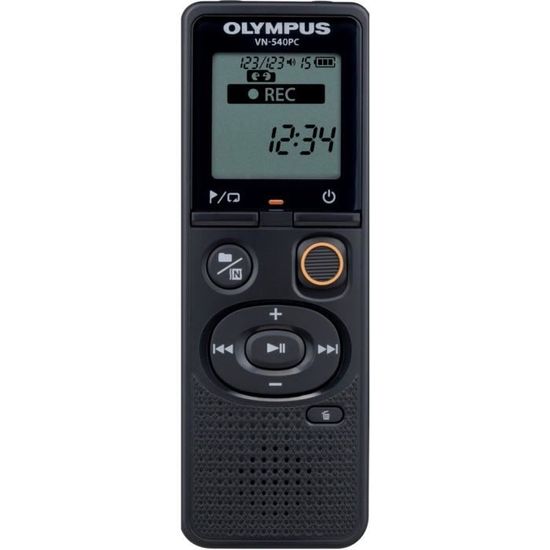OLYMPUS Dictaphone VN-540 - Enregistreur vocal à piles - Mémoire interne 4 Go