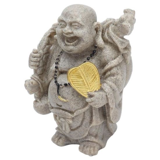 Statue De Maitreya Bouddha Rieur En Laiton - Figurine Décorative Porte-bonheur Pour La Maison Ou Le Bureau