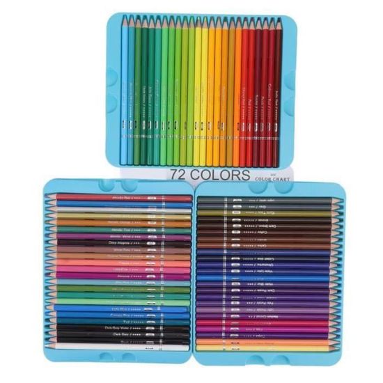 Crayons de couleur polychromos 72 crayons de couleur professionnel