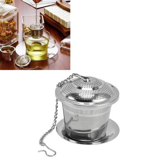 Infuseur à thé sphérique doré en acier inoxydable – Hiver et thes Infuseur à thé sphérique doré en acier inoxydable – Hiver et thes