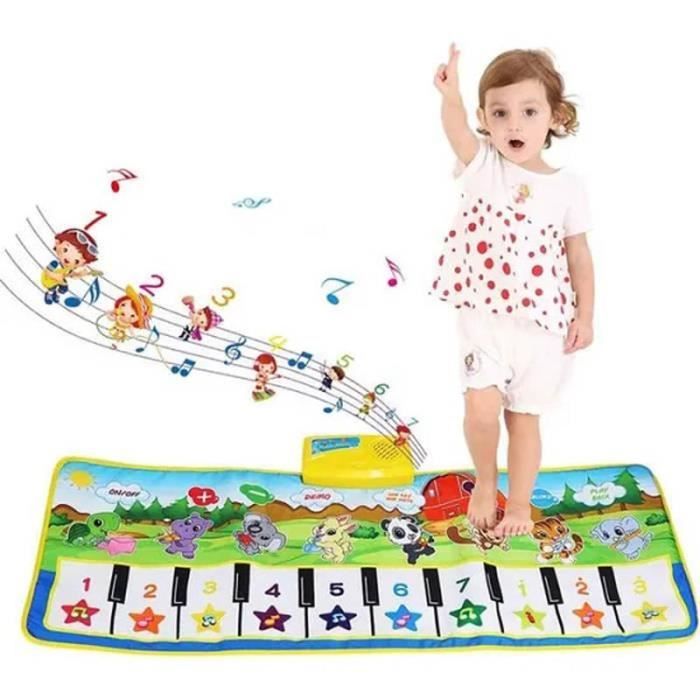 Tapis musical, Baby Musical Piano Tapis Musical Instrument Touch Jeu Clavier Gym Tapis de jeu pour enfants (Bleu).