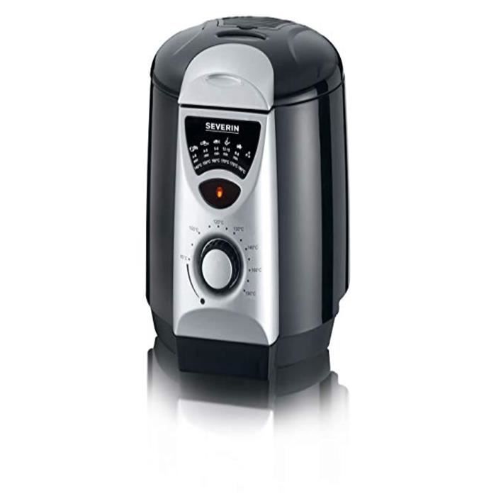 SEVERIN Mini Friteuse et Fondue 2-en-1, Cuve 950 ml, 840 W env., 6 Fourchettes à Fondue Incluses, FR 2408