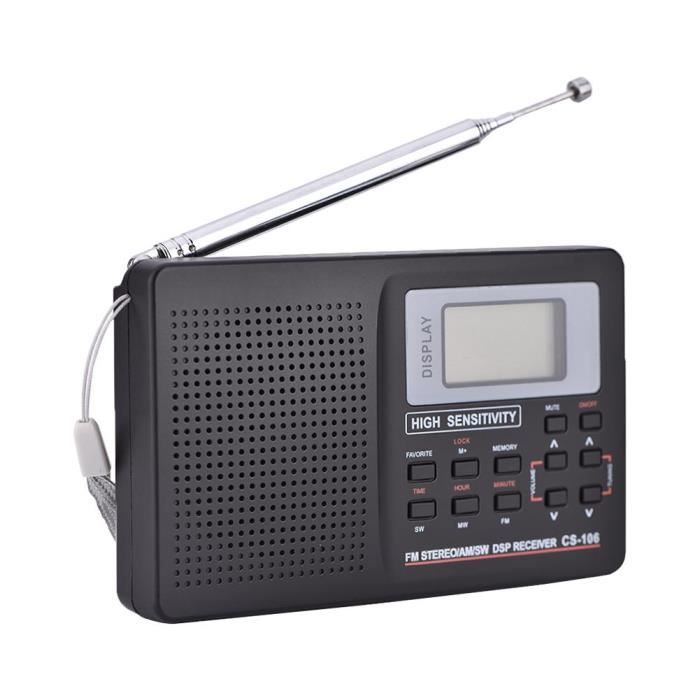 FM / AM / SW / LW / TV Son Récepteur à fréquence maximale recevant le radio-réveil de type 2