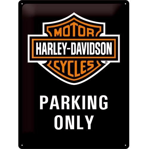 Grande plaque métal Harley Davidson Parking