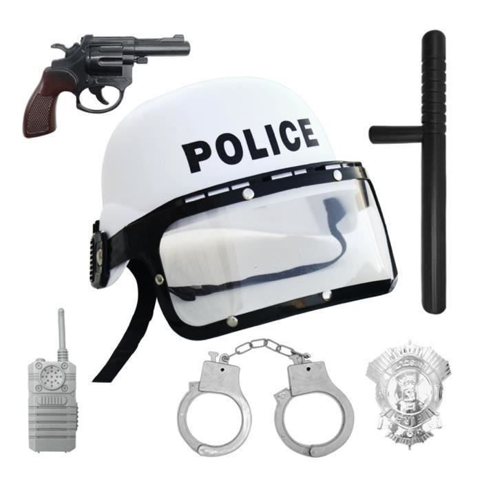 6 pcs Police Cosplay Costume Performance Jeu de Rôle Amusant Jouet Éducatif Accessoires pour Enfants Garçons ETAI