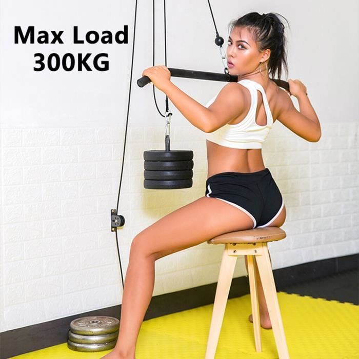 Poulie fixe haute résistance bloc maison Fitness câble Machine bricolage poulies 300kg équipement de gymnastiq JS7469