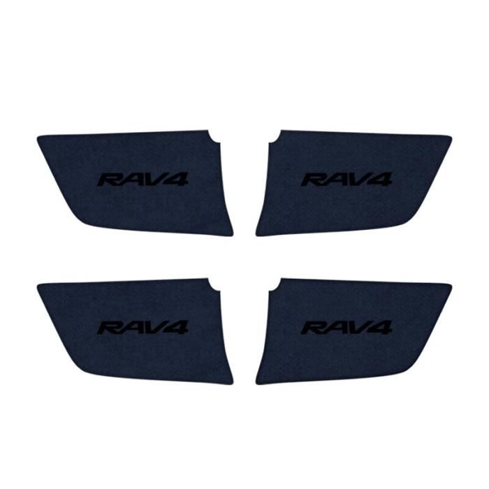 Amenagement Interieur,Accessoires de voiture en métal Alcantara pour toyota RAV4 2020 2019 2021 - Type Black - Front door 2 pieces