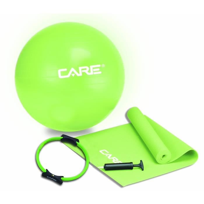 CARE Kit Pilates avec ballon tapis anneau pompe
