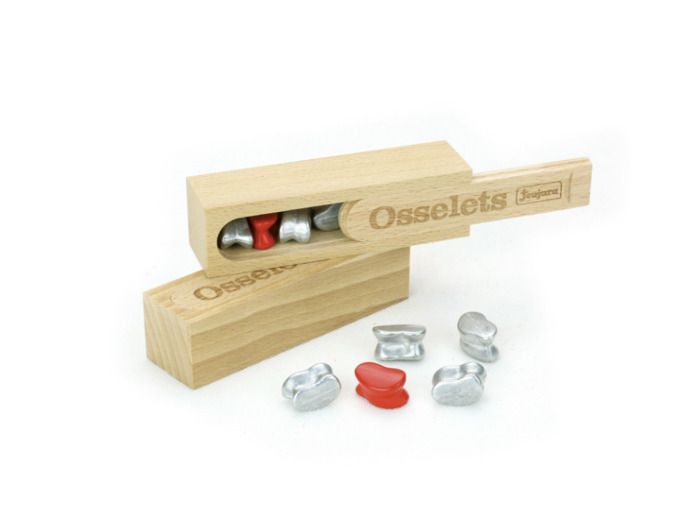 JEUJURA Coffret en bois - Osselets