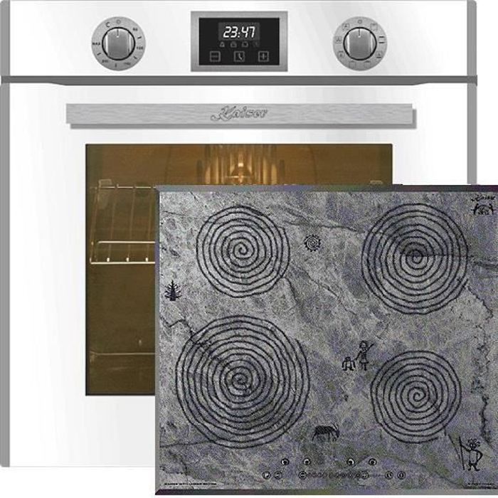 Kaiser Four Set EH 6326 W+KCT 6705 FI Ära, Four électrique, Autonome, 79L+plaque de cuisson à induction,60cm