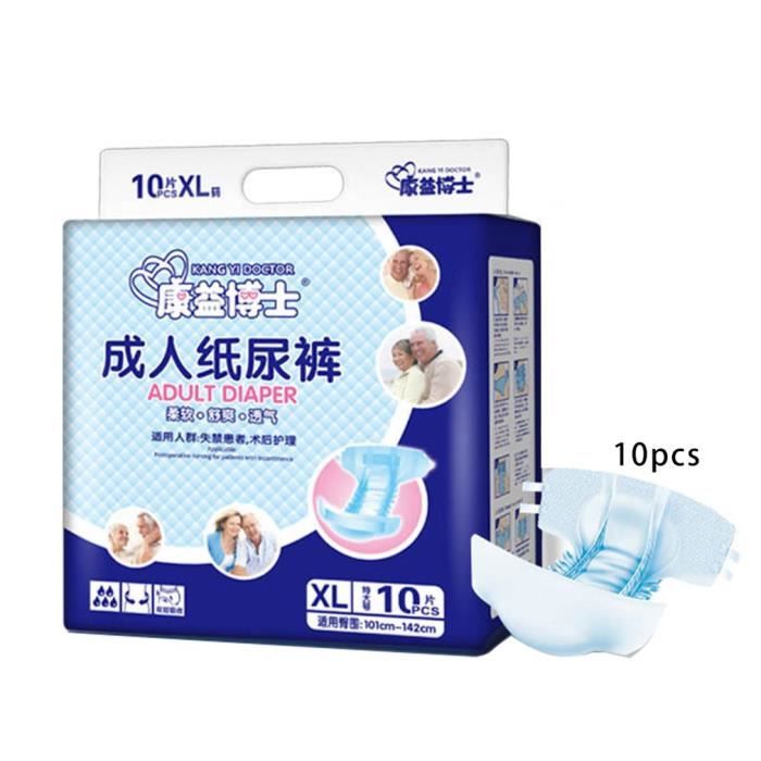 Couche adulte jetable de haute qualité pour adulte Coussin de soin pour adulte respirant et confortable 10 pcs couche adulte à