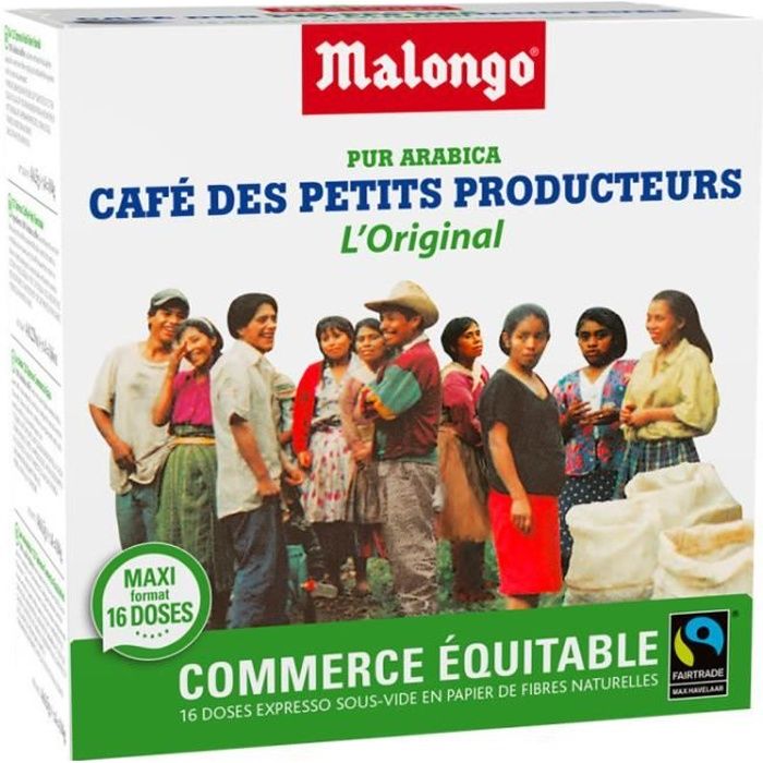 Dosettes commerce équitable 104 g Malongo