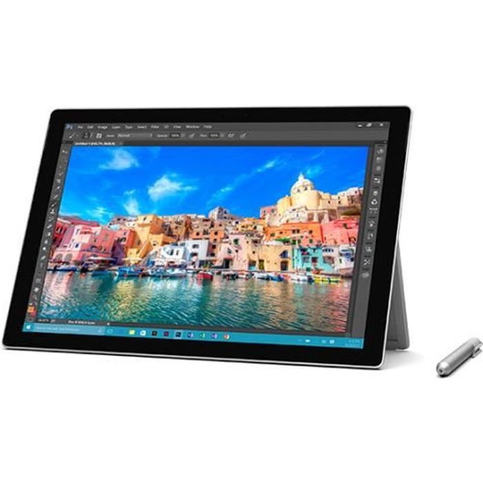 Microsoft Surface Pro 4 - Tablette - Intel Core i5 6300U / 2.4 Ghz - Win 10 Pro 64 Bits - Hd Graphics 520 - 4 Go Ram - 128 Go SSD - 12.3" Écran Tactile 2736 X 1824 - Wi-Fi 5 - Argent