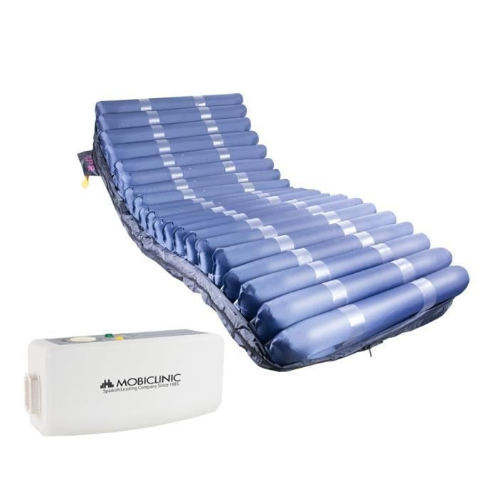 Matelas anti escarres - À air - À pression alternée - Avec compresseur - 200x90x22 cm - 20 cellules - Bleu - Mobi 4 - Mobiclinic