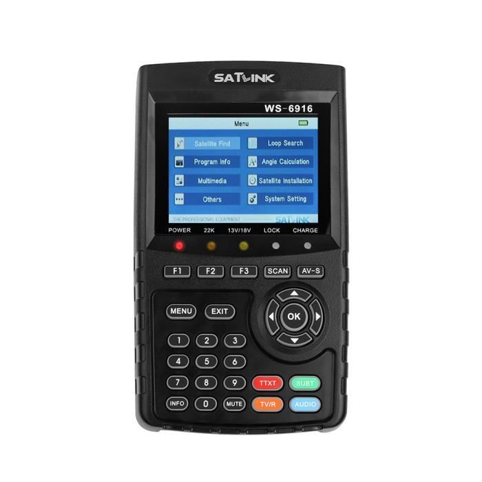 SATlink WS-6916 DVB-S/S2 Données Détecteur de signaux satellite numérique Recherche Satellite