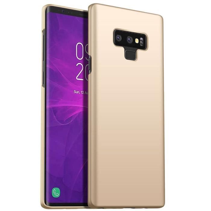 Galaxy Note 9 Coque, SECONDLYN Ultra-fine Léger Anti-Rayures Lisse Protection PC Mat Coque pour Samsung Galaxy Note 9 Or
