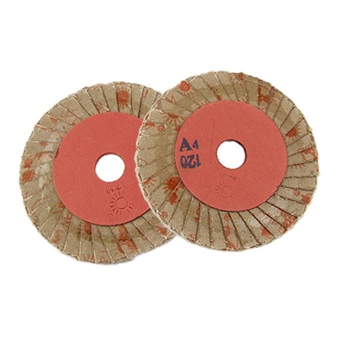 4 diamètre extérieur 120 #Disque abrasif à lamelles à polir Lot de 2