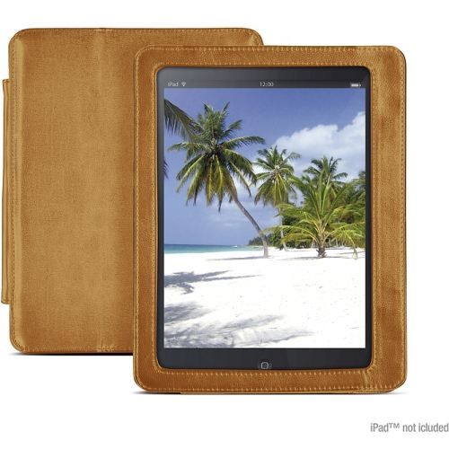 GALA - Pochette Etui Apple IPad Cuir Brun 3 en 1