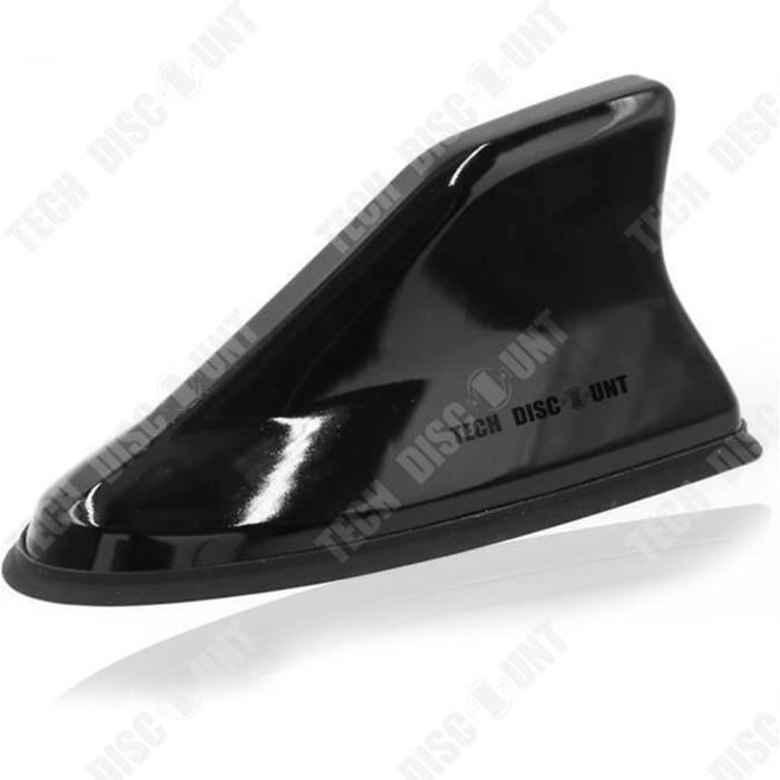 TD® Antenne radio de toit à base adhésive de type aileron de requin noir avec antenne radio de signal décoration de voiture sans poi