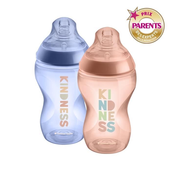 TOMMEE TIPPEE 2 Biberons CTN Décorés 340 ml Fille