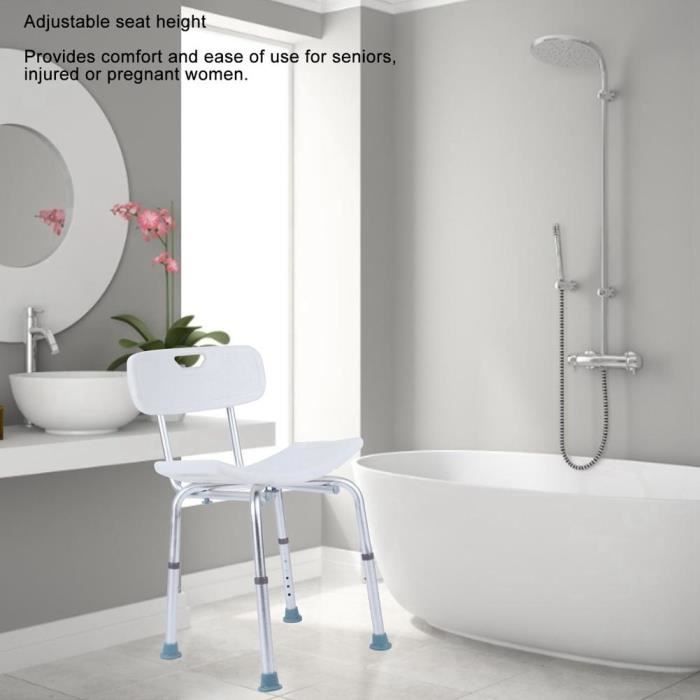 Chaise de bain Siège de tabouret de bain antidérapant de chaise de douche de bain réglable pour la sécurité de la salle neuf YES