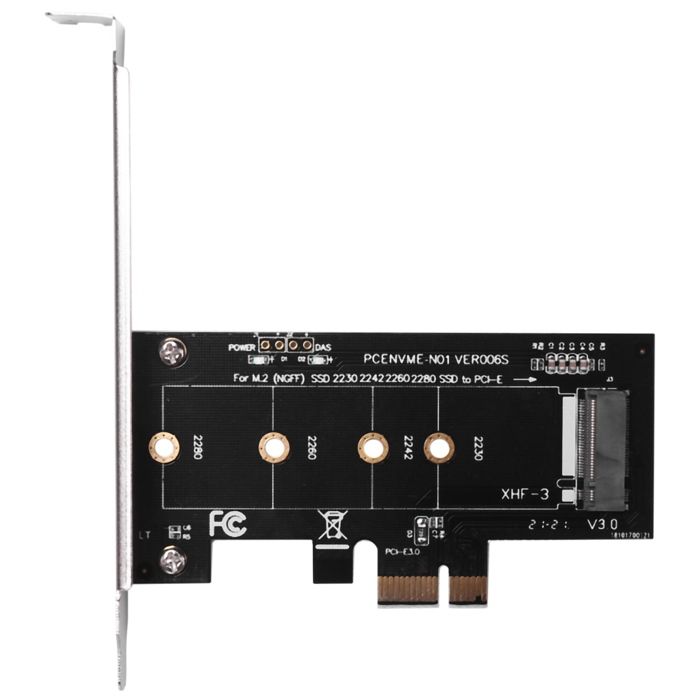 Carte Adaptateur 3 en 1 NGFF et MSATa SSD M.2 NVMe Vers PCIe 16X / M.2