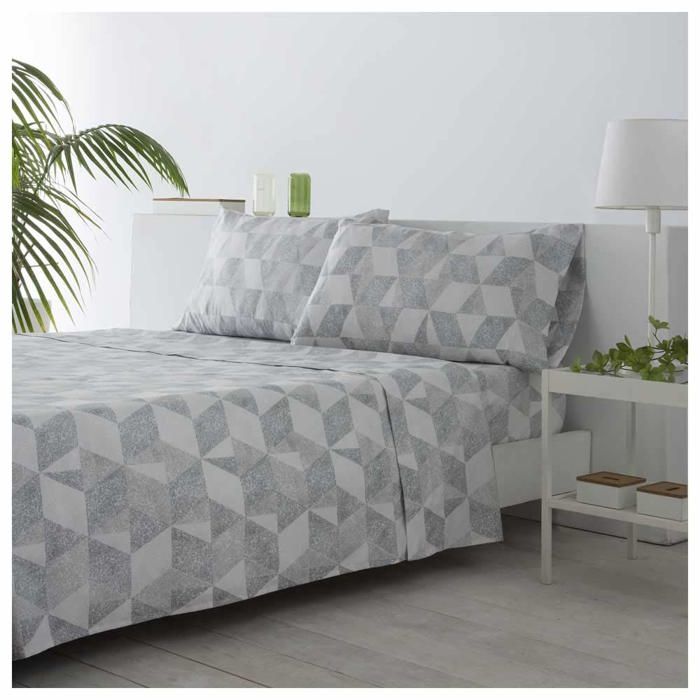 Parure De Lit 90x190/200 Cm Grise Hypoallergénique - Drap Housse, Housse Couette Et Taie D'Oreiller Microfibre