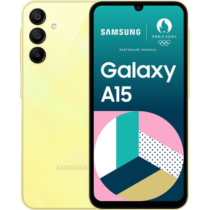 Smartphone SAMSUNG Galaxy A15 8Go RAM Jaune Charge rapide - vue 1