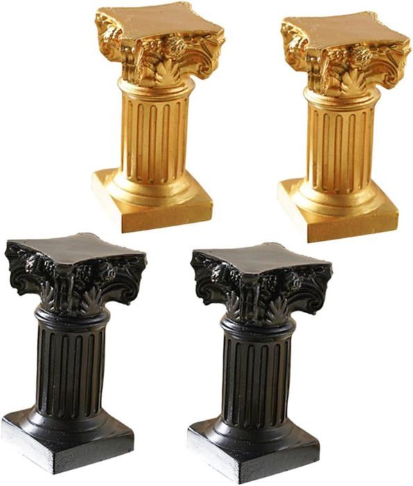 Romain Pilier Colonne Grecque résine Statue Figurine Base résine Statue Grecque Colonne Statue piédestal Statue Anniversaire fête - Maison