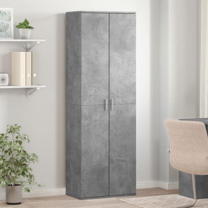 vidaXL Buffet haut gris béton 60x35x180 cm bois dingénierie 3276668