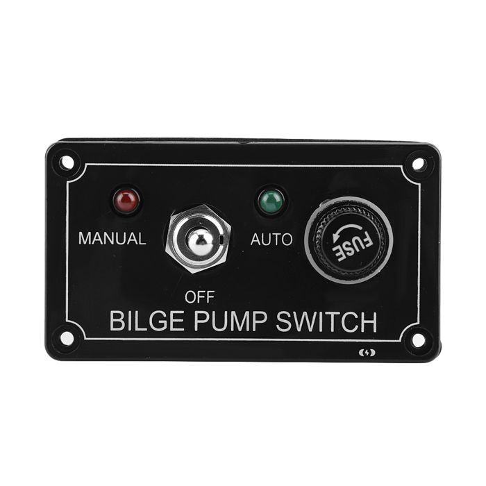 Panneau De Commande Pompe De Cale 3 Voies - 12V/24V DC, Fusible Intégré, Manuel/auto/off - Pour Bateau