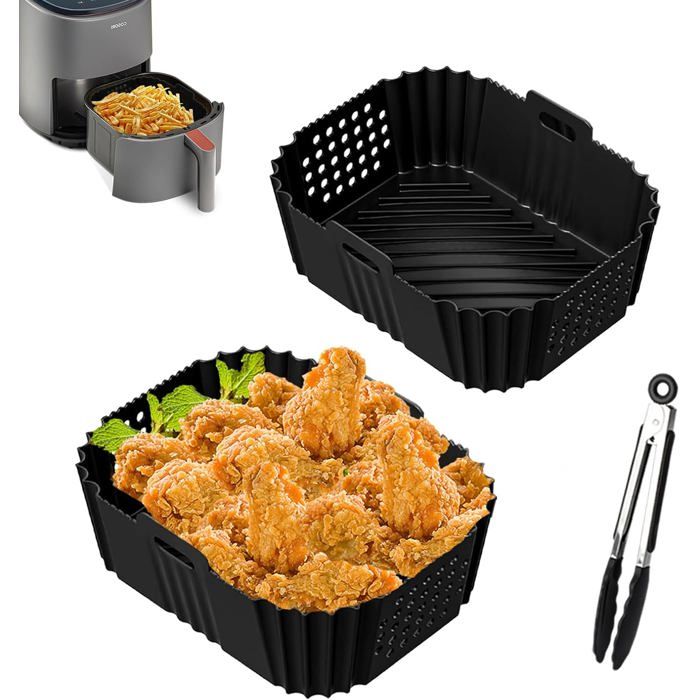4 Pièces Accessoires pour,Moule Silicone Air Fryer pour