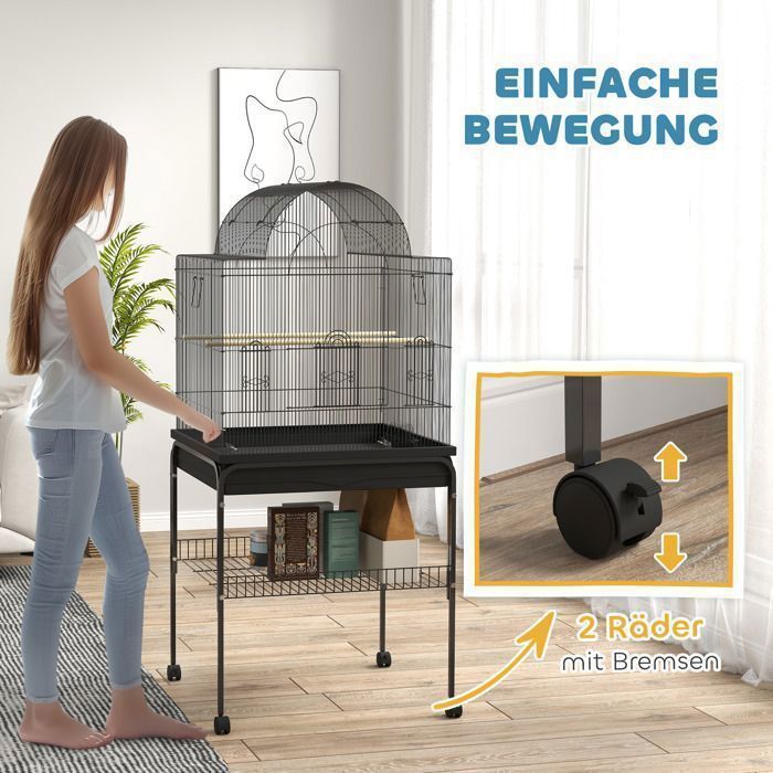 Comparer les prix de Feuille épaissie cage à oiseaux grande cage pour perruches avec plateau surface de rangement station dalimentation volière à r