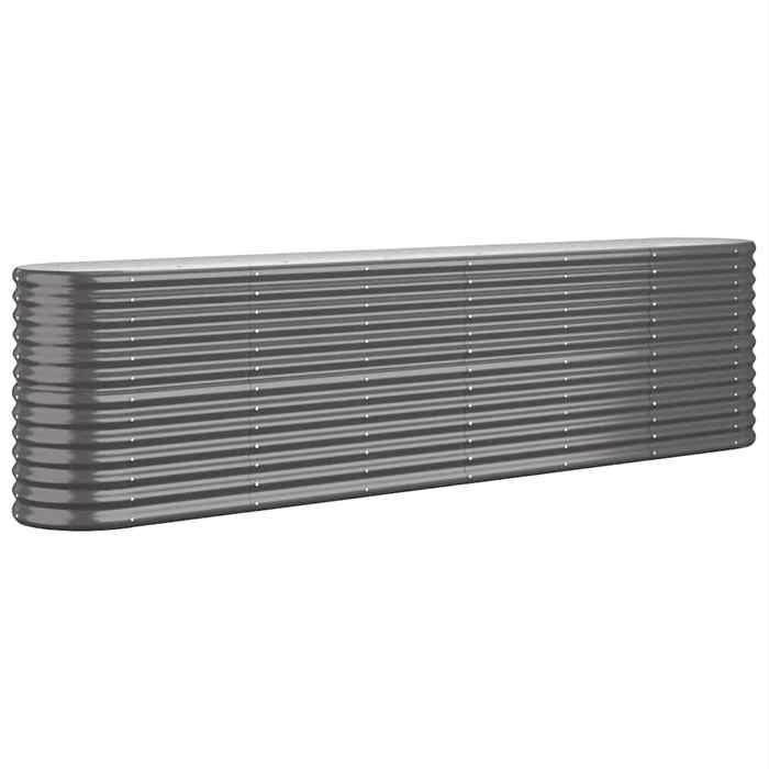RUIG - NEUF JARDINIERE - BAC A FLEUR Pflanzkübel Pulverbeschichteter Stahl 260x40x68 cm Anthrazit CL49568